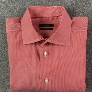Eton Contemporary Ganghester Mens 100% Cotton Dress Shirt Size 41-16 Red/White